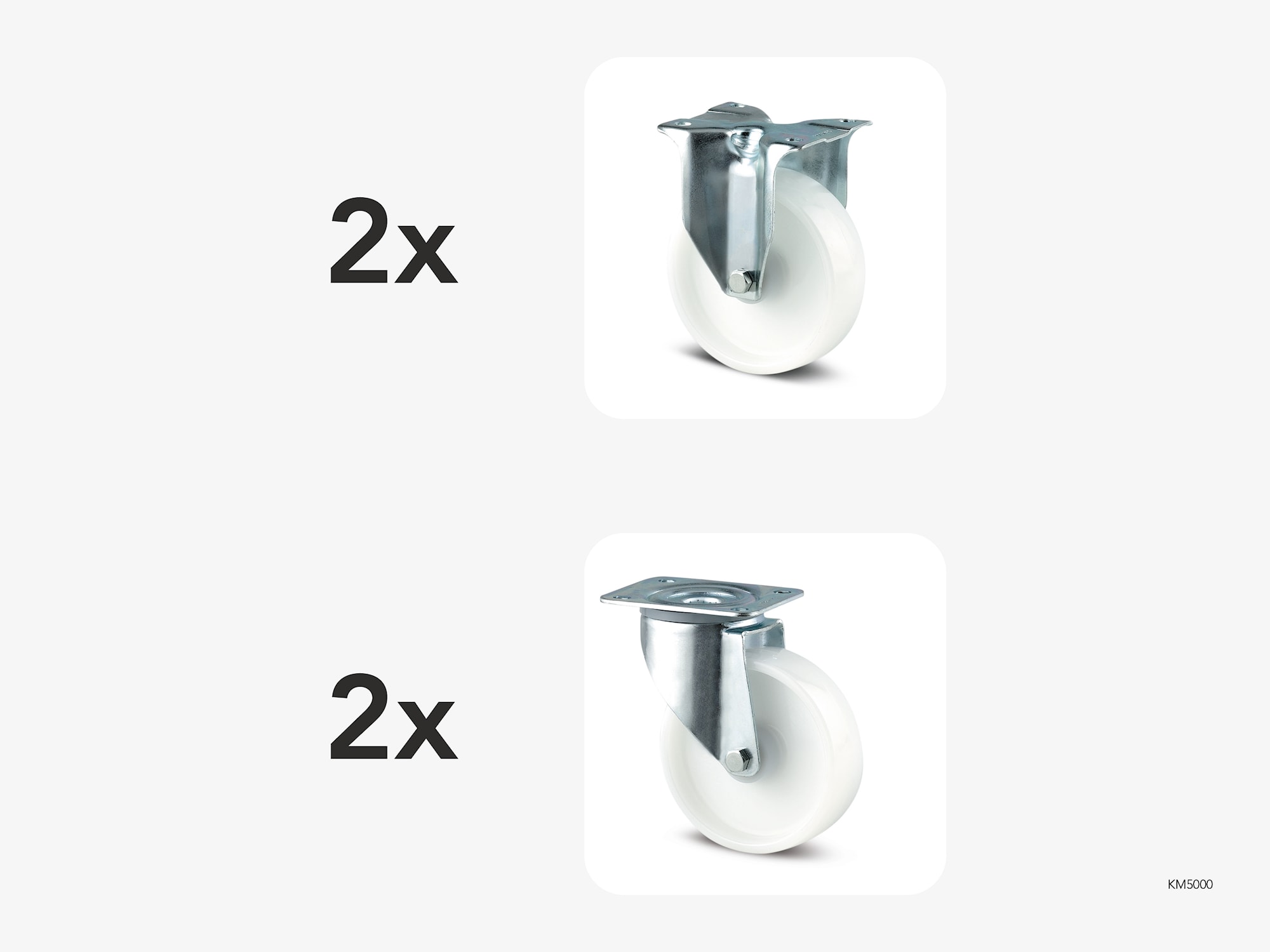 Kongamek ombygningshjul, nylon 5000