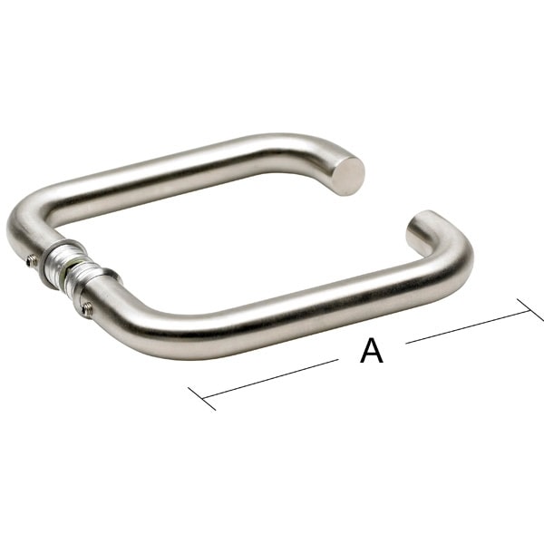 Habo dørgreb U-form Ø19 i børstet rustfri stål