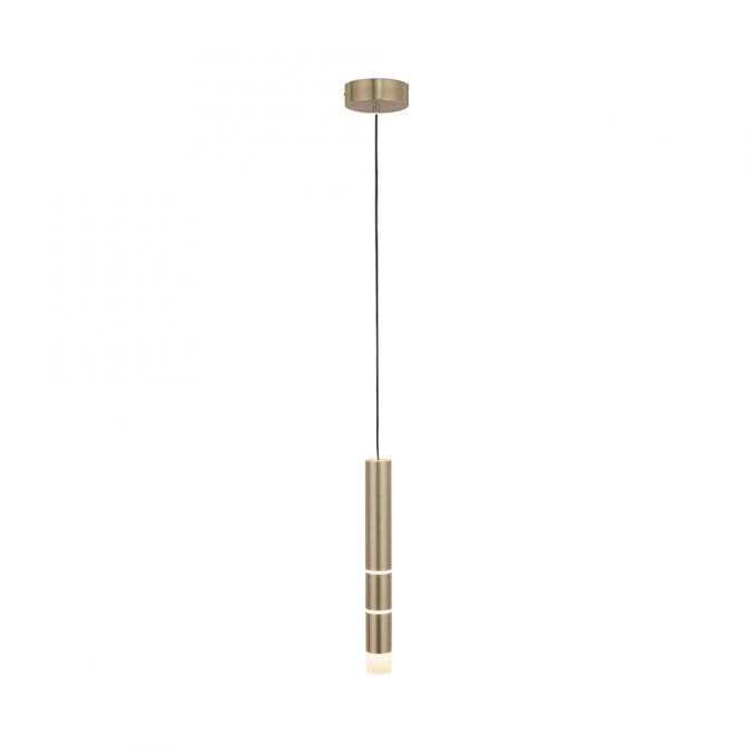 Paul Neuhaus Pure-Vega pendellampe mat messing L120 cm