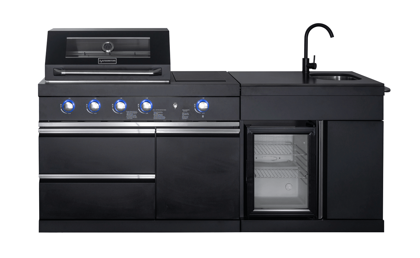 Pure Compact fristående udekøkken sort