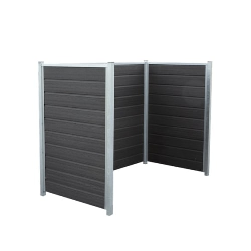 Plus Artura renovationsskjul i skifergrå komposit til nedstøbning 288x99x135 cm