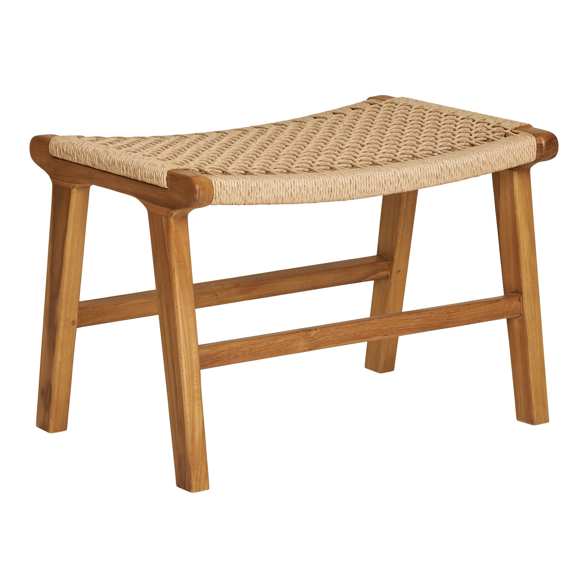 House Nordic Derby fodskammel i natur teak 60 x 40 x 42 cm