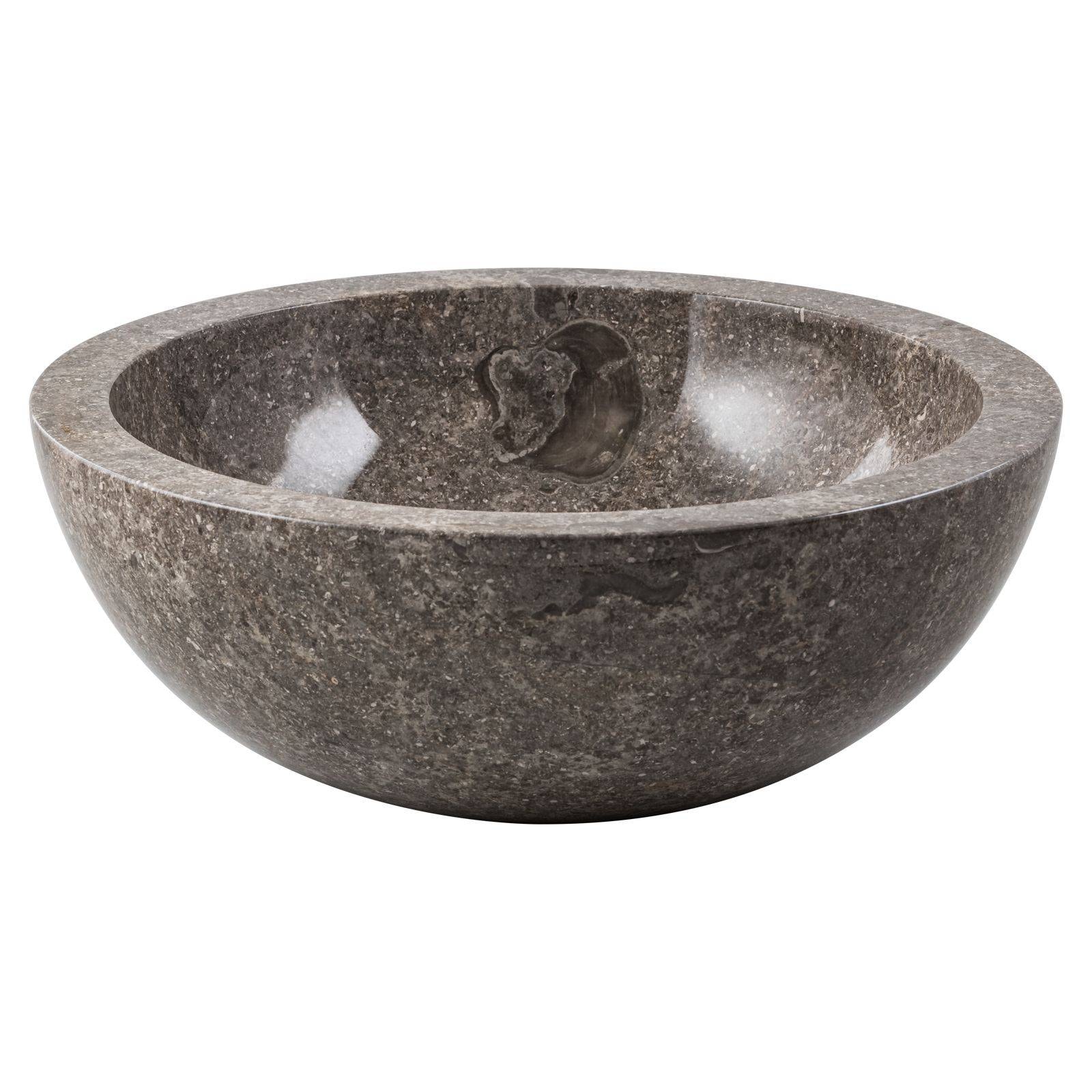 GemLook GL451 håndlavet håndvask i grå marmor Ø40 cm