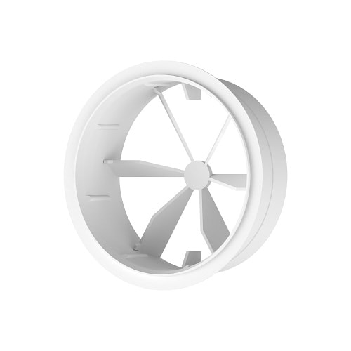 Kriss Klimat tilslutningsstuds til K7 ventilator med vindstop Ø100 mm