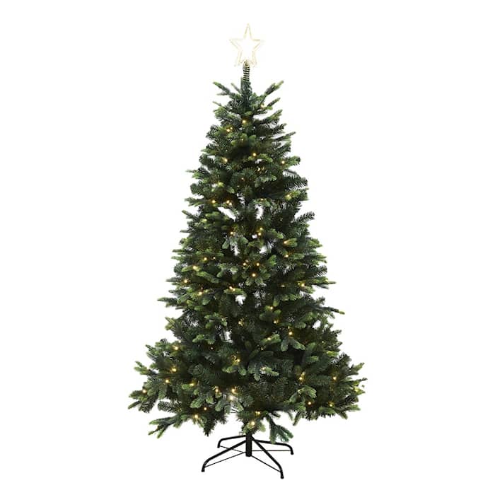 Nordic Winter Lifa juletræ med LED lys og stjerne PE/PVC Klasse A+