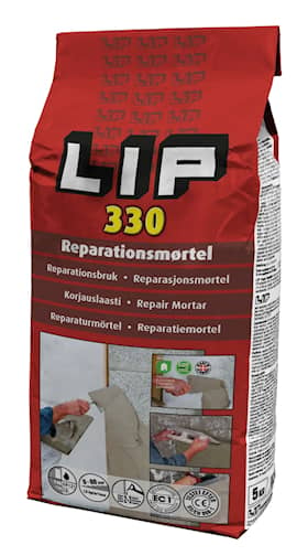 LIP 330 reperationsmørtel grå 5 kg