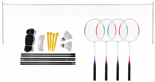 Play>it badmintonsæt Inkl. net, bold og ketsjere til 4 spillere