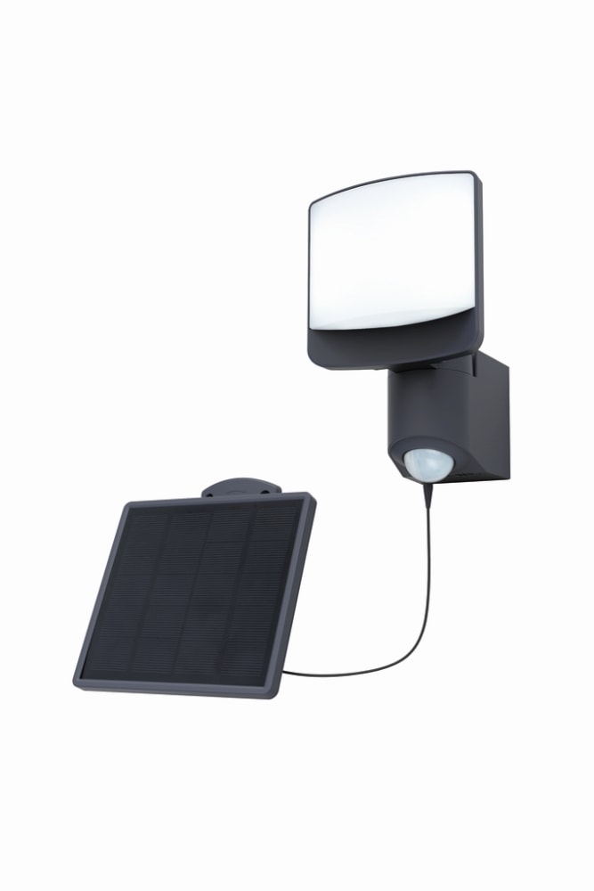 Lutec Sunshine LED væglampe mørkegrå solcelle med sensor 7W