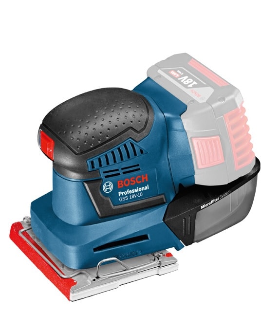 Bosch GSS 18V-10 rystepudser 18V uden batteri og lader