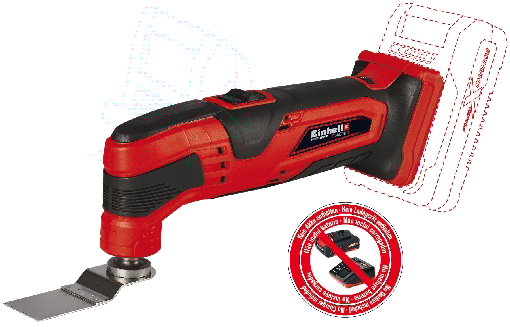 Einhell TC-MG 18 Li fugeskærer/multisliber 18V uden batteri og lader