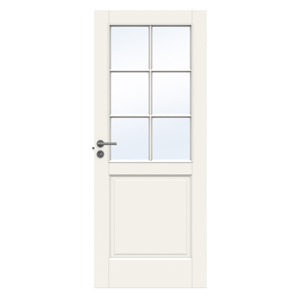 Swedoor Craft SP6, 40 mm massiv hvid fyldningsdør 92,5x204 cm (10x21)