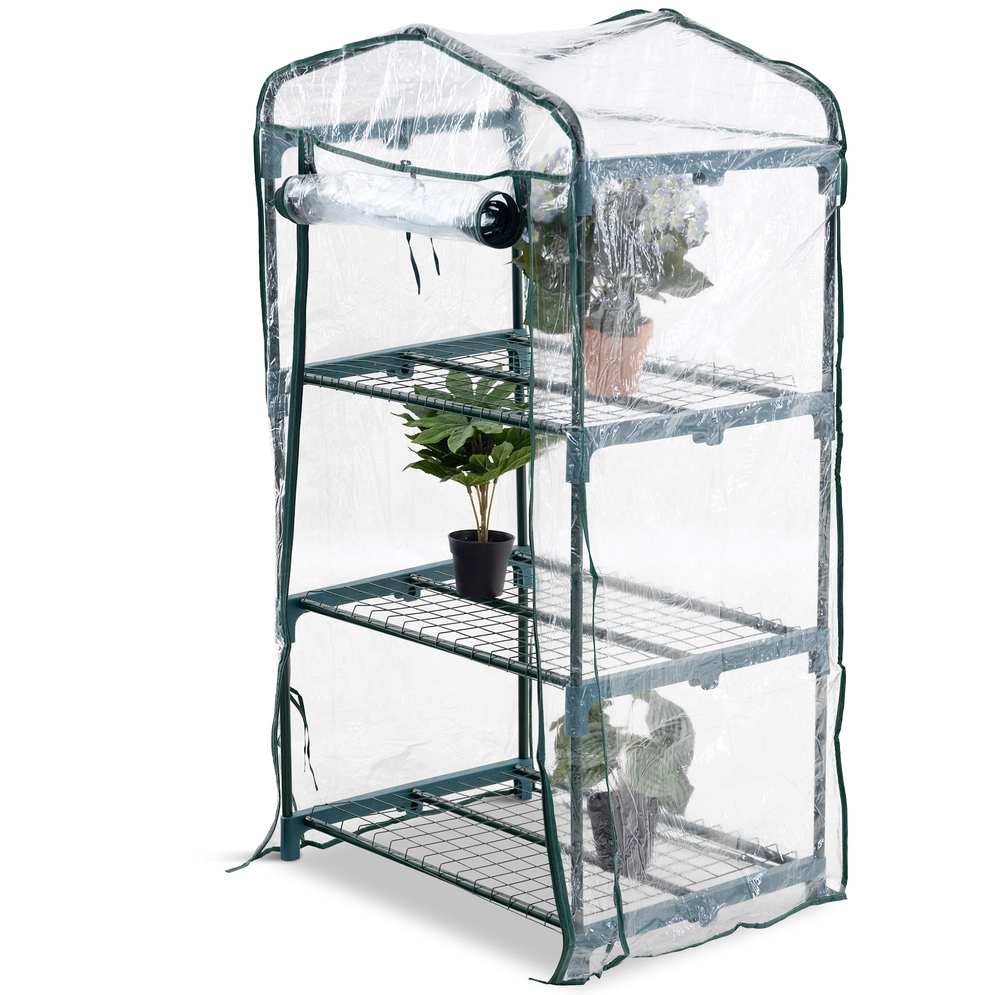 Metalcraft Mini Drivhus 0,3m² - Stålramme med plastafdækning