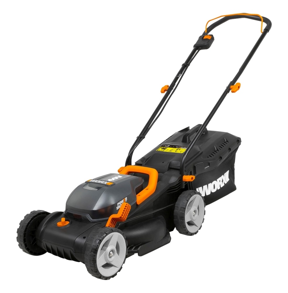 Worx WG779E.1 plæneklipper 2x20V 34 cm med 2 x 4 Ah batteri og lader