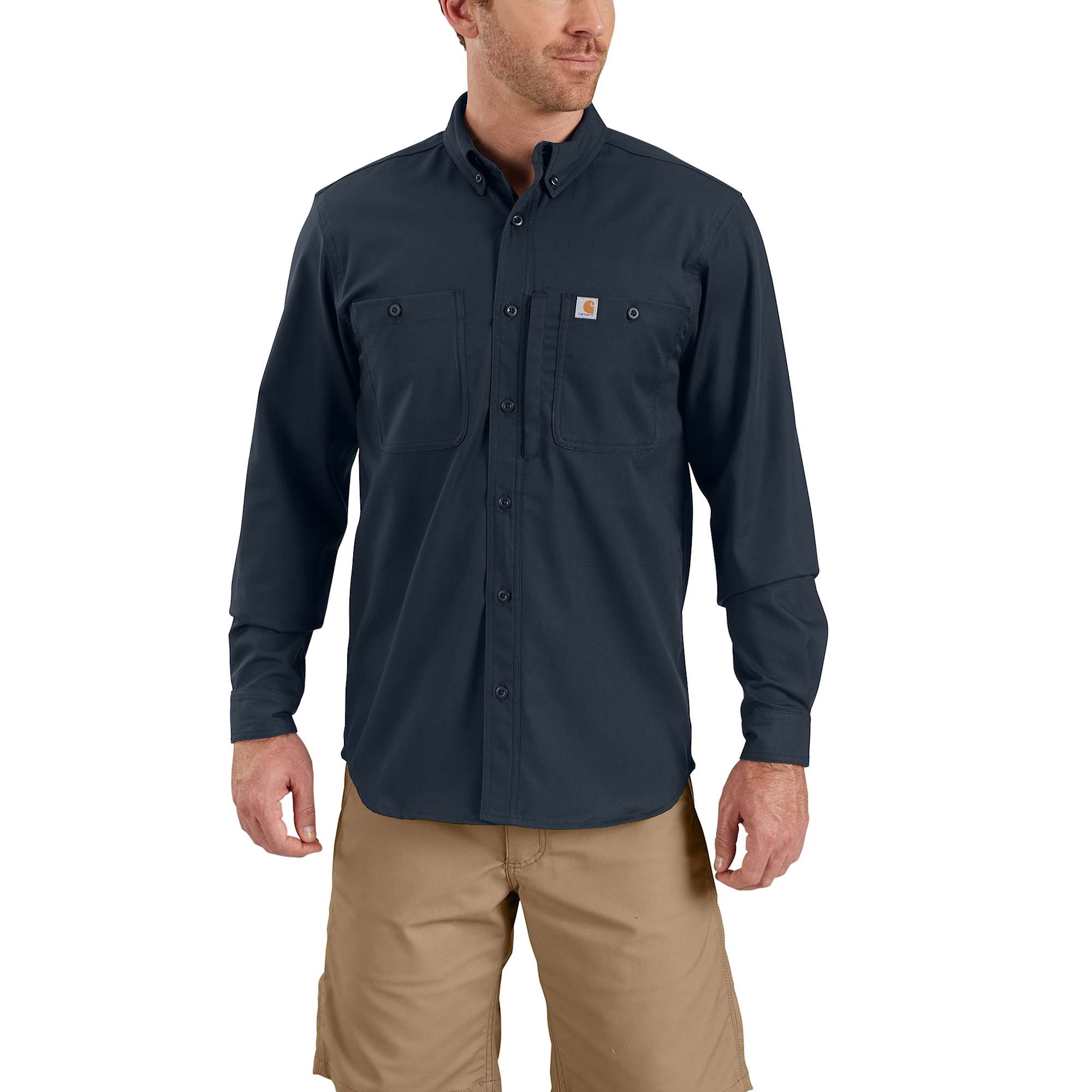 Carhartt Rugged Professional Shirt Men Navy XXL