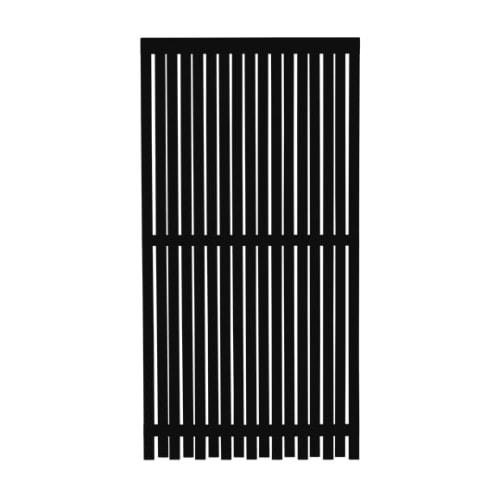 Plus Nagano hegn grundmalet sort 90 x 180 cm