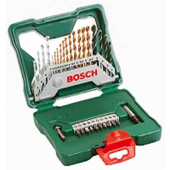 Bosch bor/bitssæt x-line 30 dele i kuffert