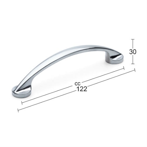 Habo Møbelgreb Cc96 2 stk. Loura børstet krom
