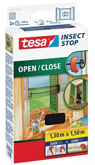 Tesa Insect Stop insektnet Open/Close til vinduer antracit