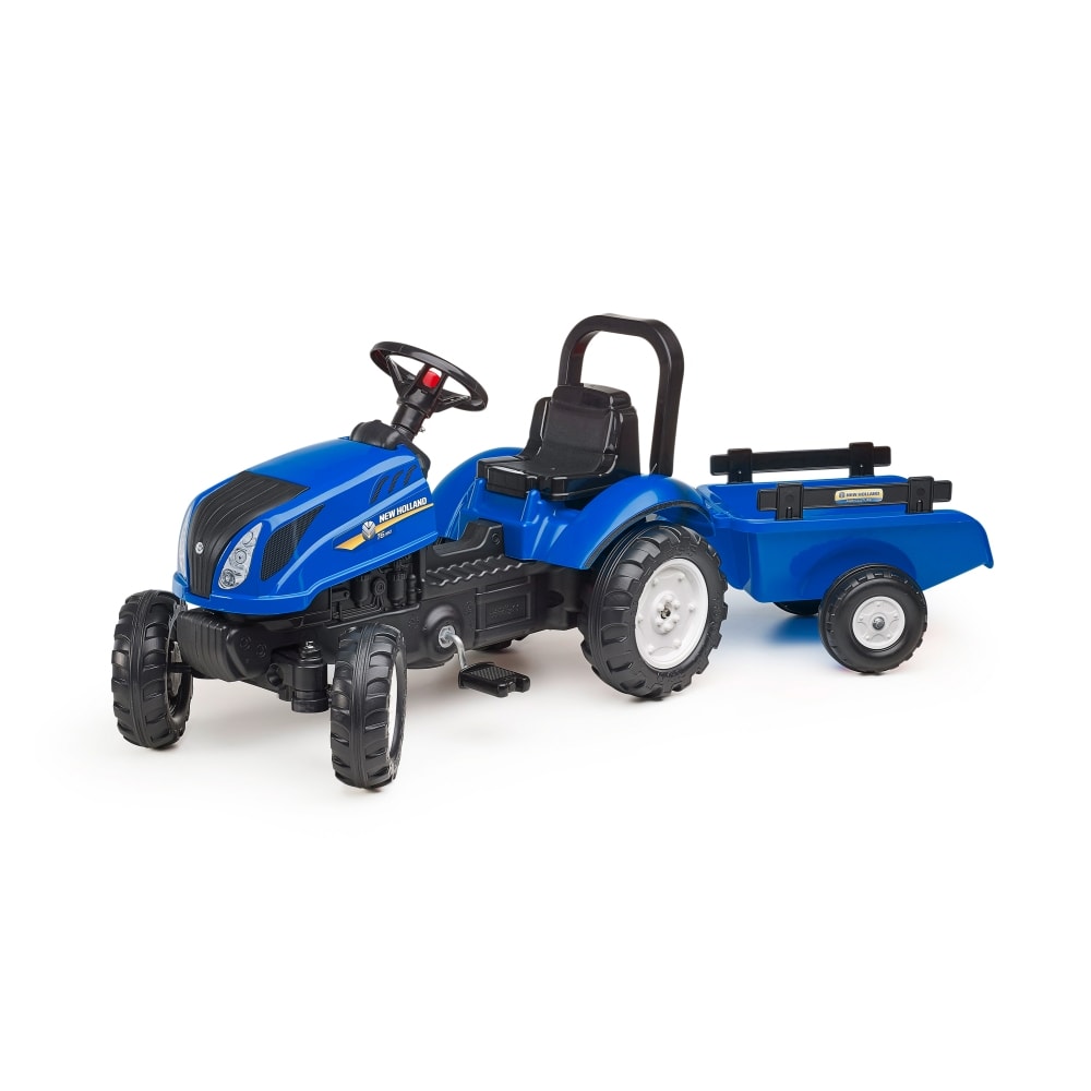 Falk New Holland traktor i blå med vogn 2 - 5 år - Legemiljø, Udemiljø