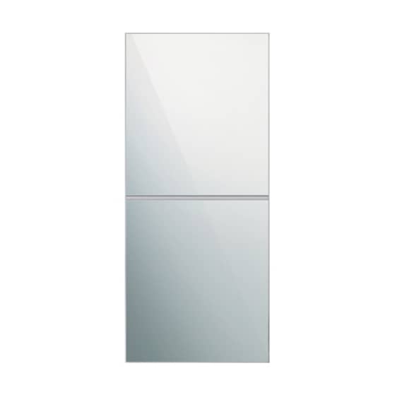 Lundbergs Decotique skydelåge 2 paneler med spejl/sølvramme 914 x 2301 mm