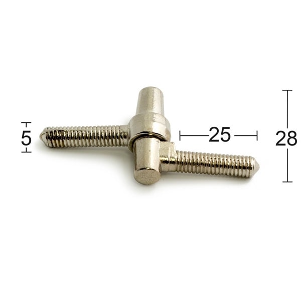 Habo indboringshængsel 5 mm top forniklet