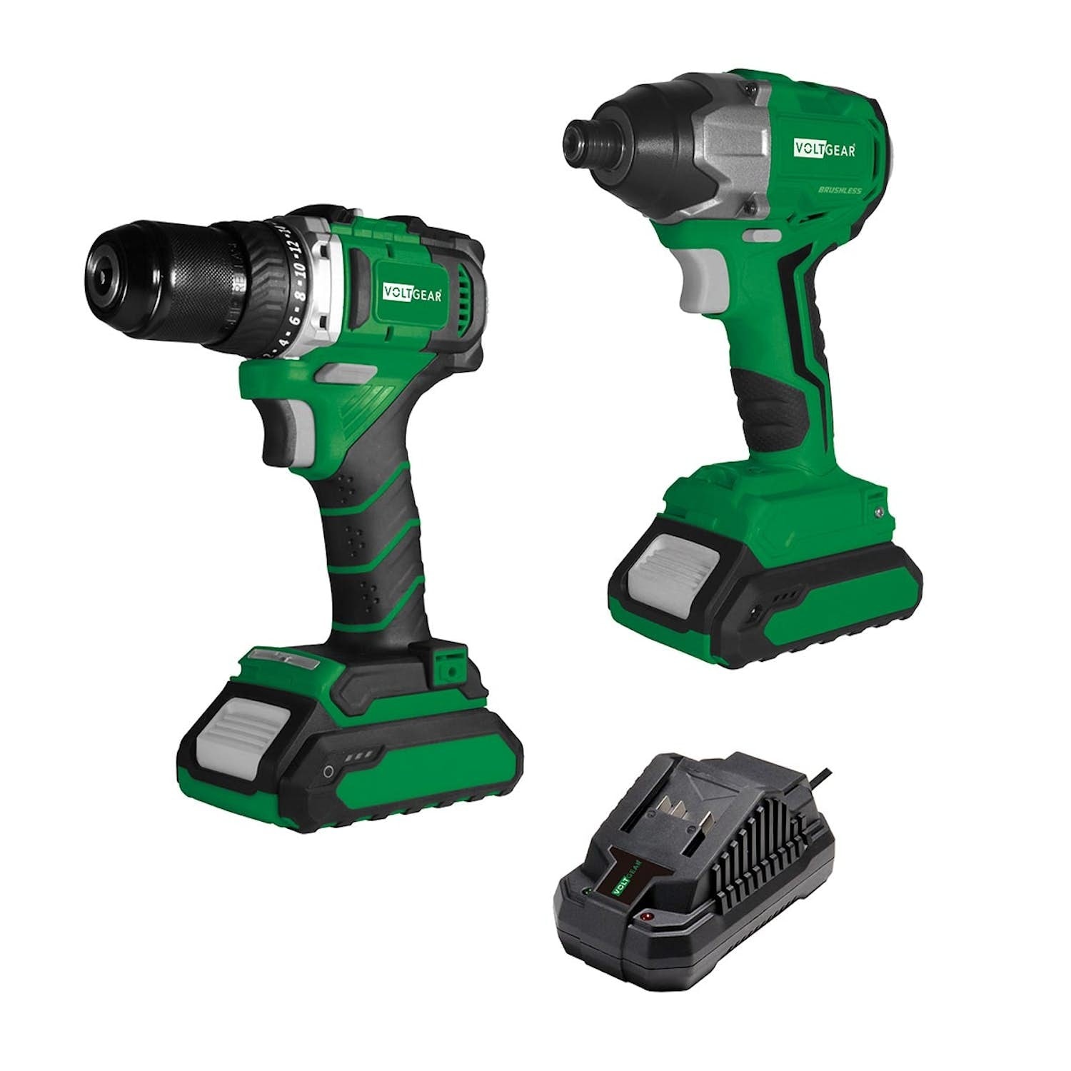 Voltgear Plus 20V skruemaskinesæt med 2x2,0 Ah batteri og lader