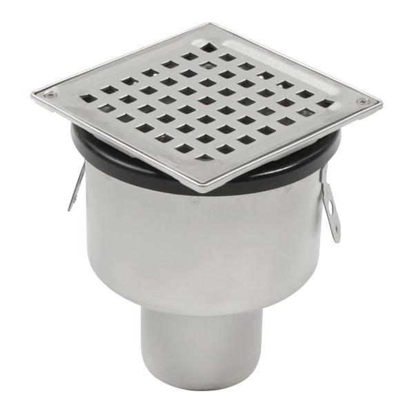 Blücher boligafløb Square, justerbar. Lodret Ø75mm, uden membran