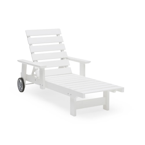 Hillerstorp Herrgård solseng i hvid med hjul