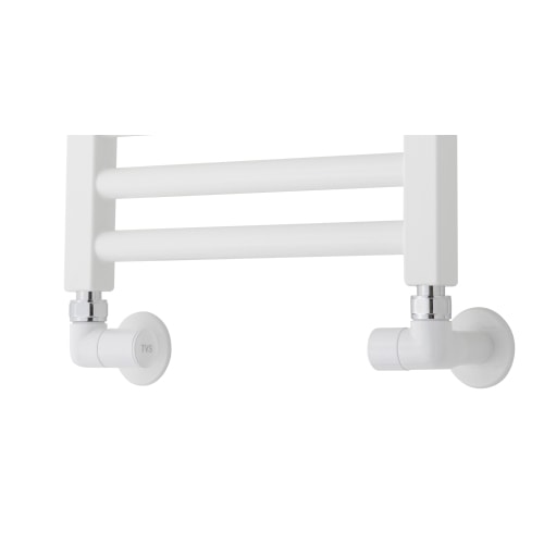 TVS ventilsæt vinkel i hvid med afdækninger