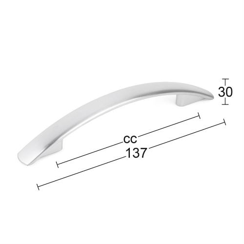 Habo Møbelgreb Cc96 2 stk. Tyra børstet krom
