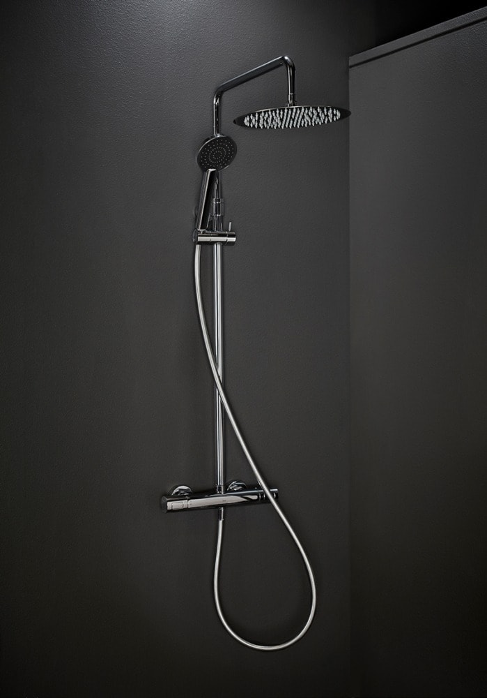 Hafa Mix Slim Round komplet brusesystem i krom