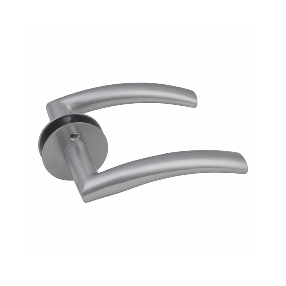 Jasa Sirius dørgreb L-form i børstet stål Ø19 mm