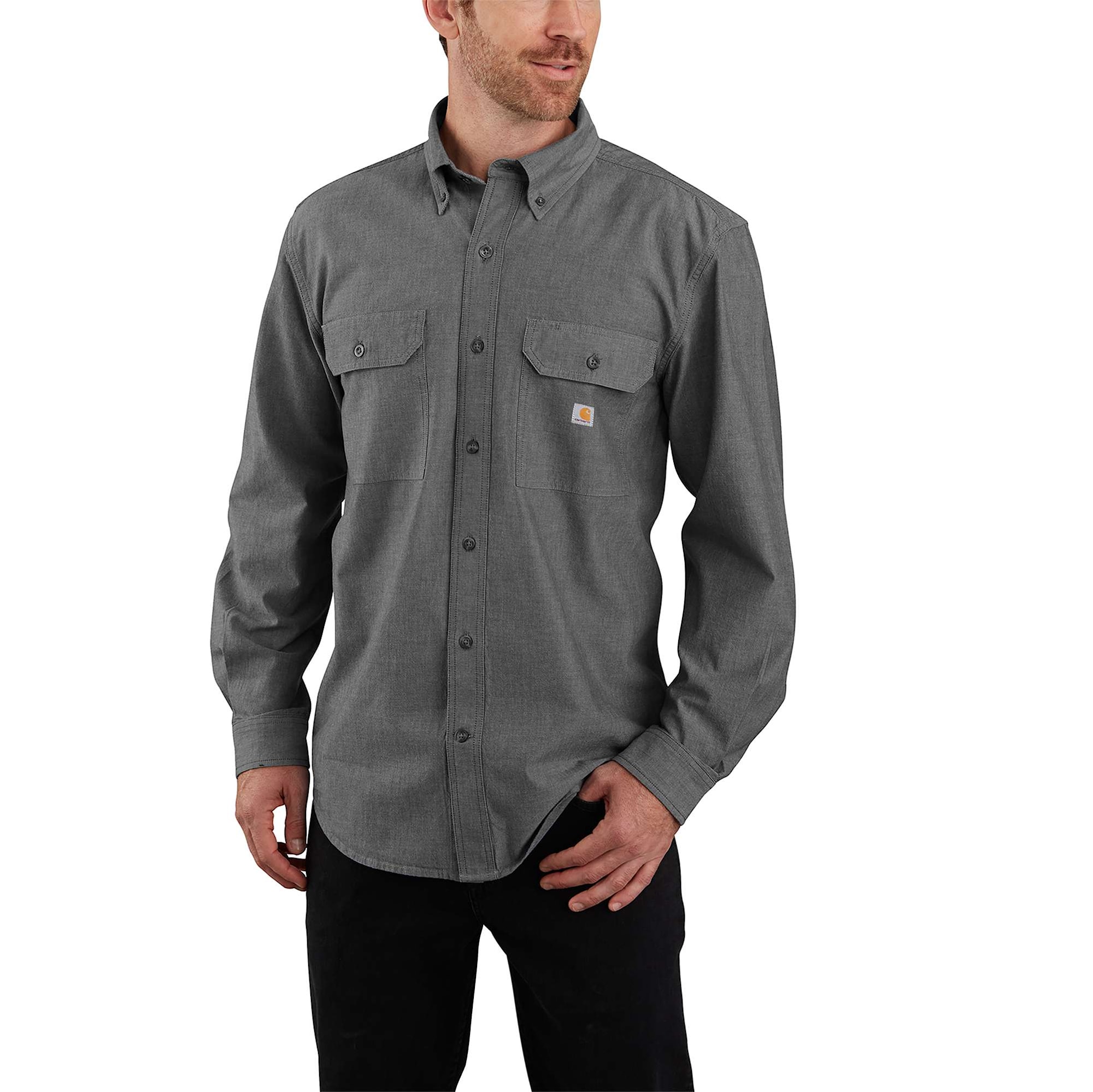 Carhartt Chambray Shirt Men Black Chambray XXL