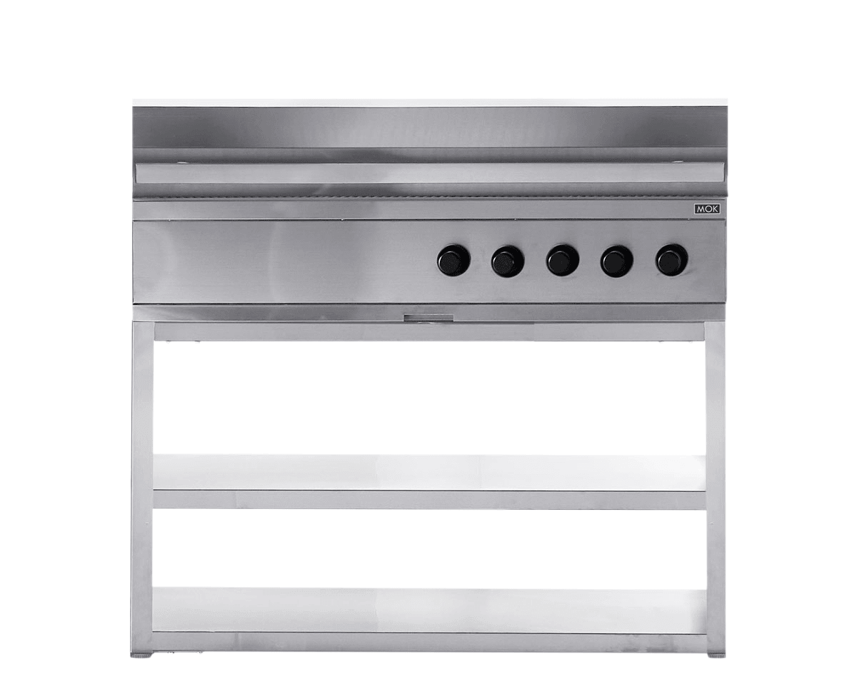 Myoutdoorkitchen Nordic Line fritstående gasgrill 5 brændere rustfri