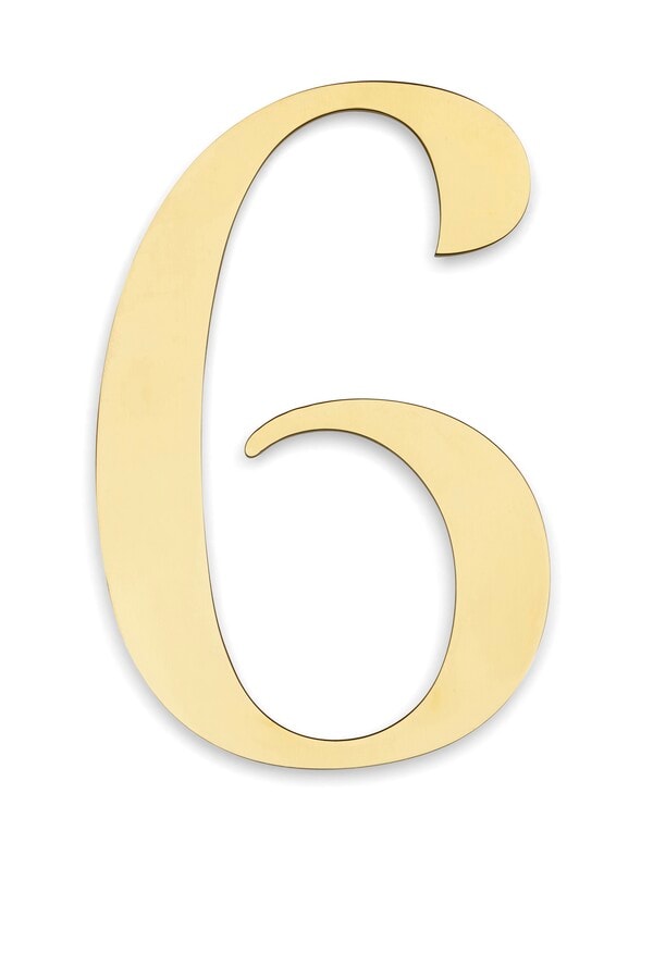 Husnummer nr 0 century messing