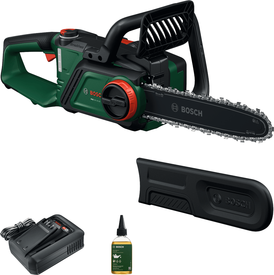 Bosch DIY kædesav UniversalChain 18V-30-28 med 1 x 4 Ah batteri og lader