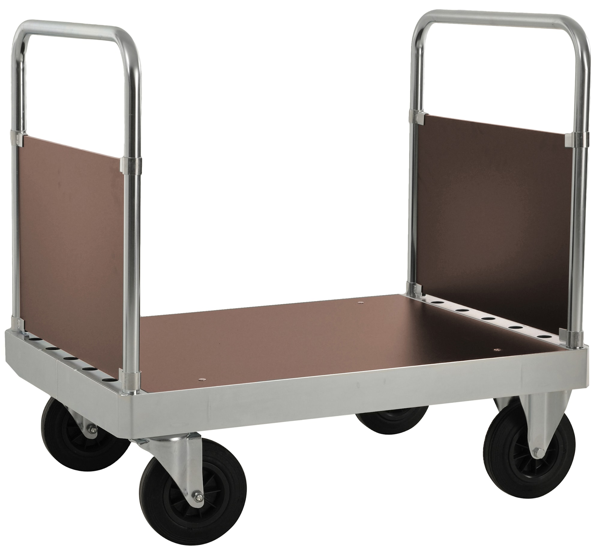 Kongamek 78 x 60 elektrogalvaniseret/MDF, sort platformsvogn KM133-1B