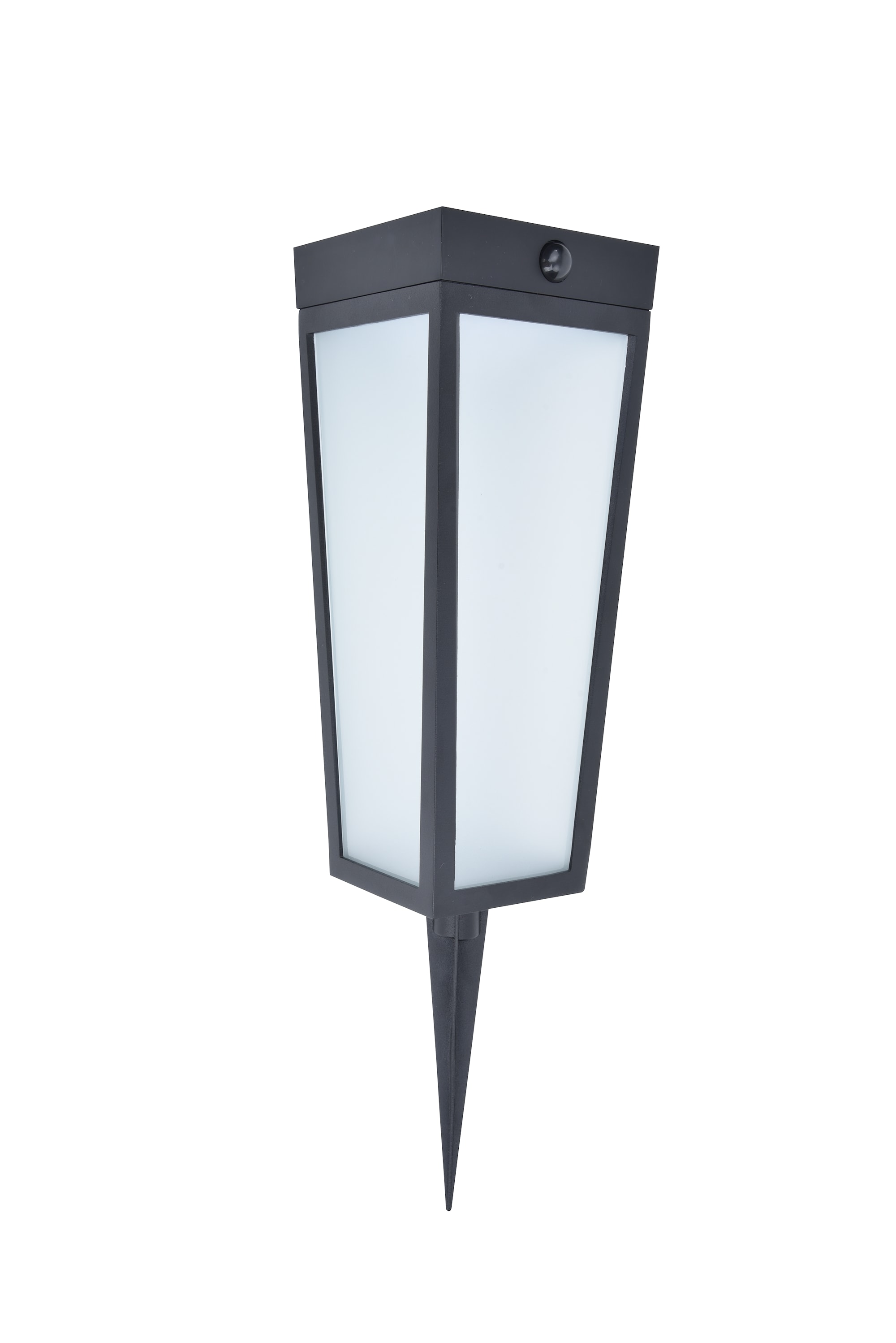 Lutec Dias LED Solar lanterne/bedlampe i mat sort/frost 8,4W IP44