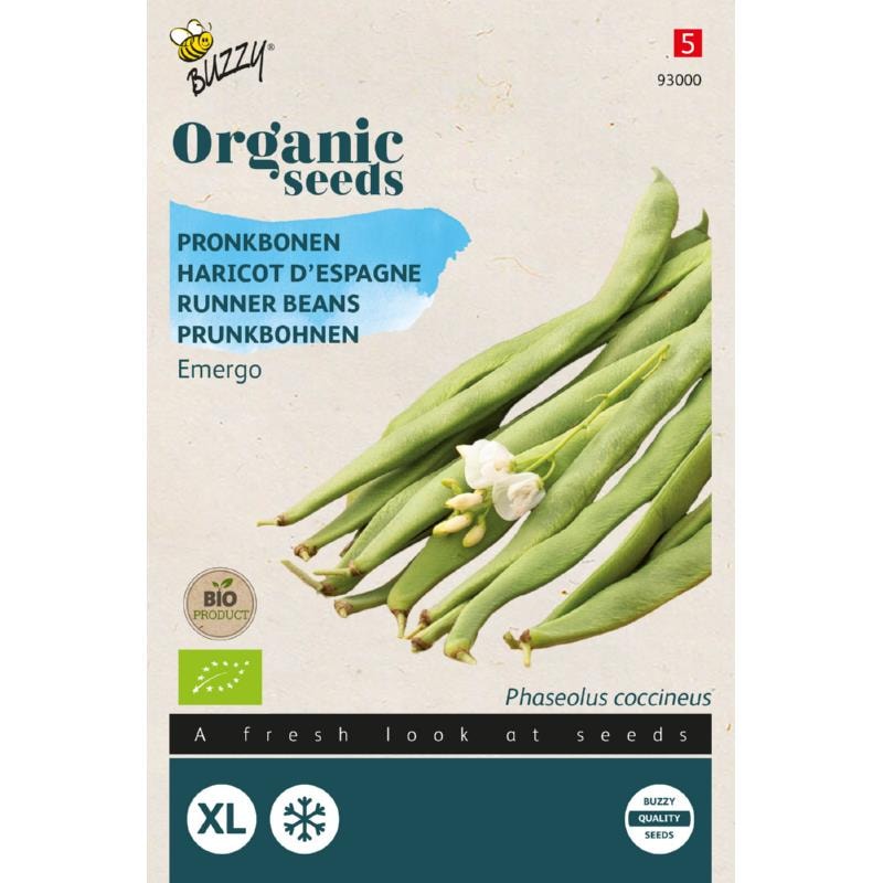Buzzy Organic pralbønne Emergo White økologiske frø