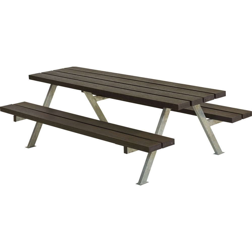 Plus Alpha Junior bord/bænkesæt i sort RePlast 177 cm