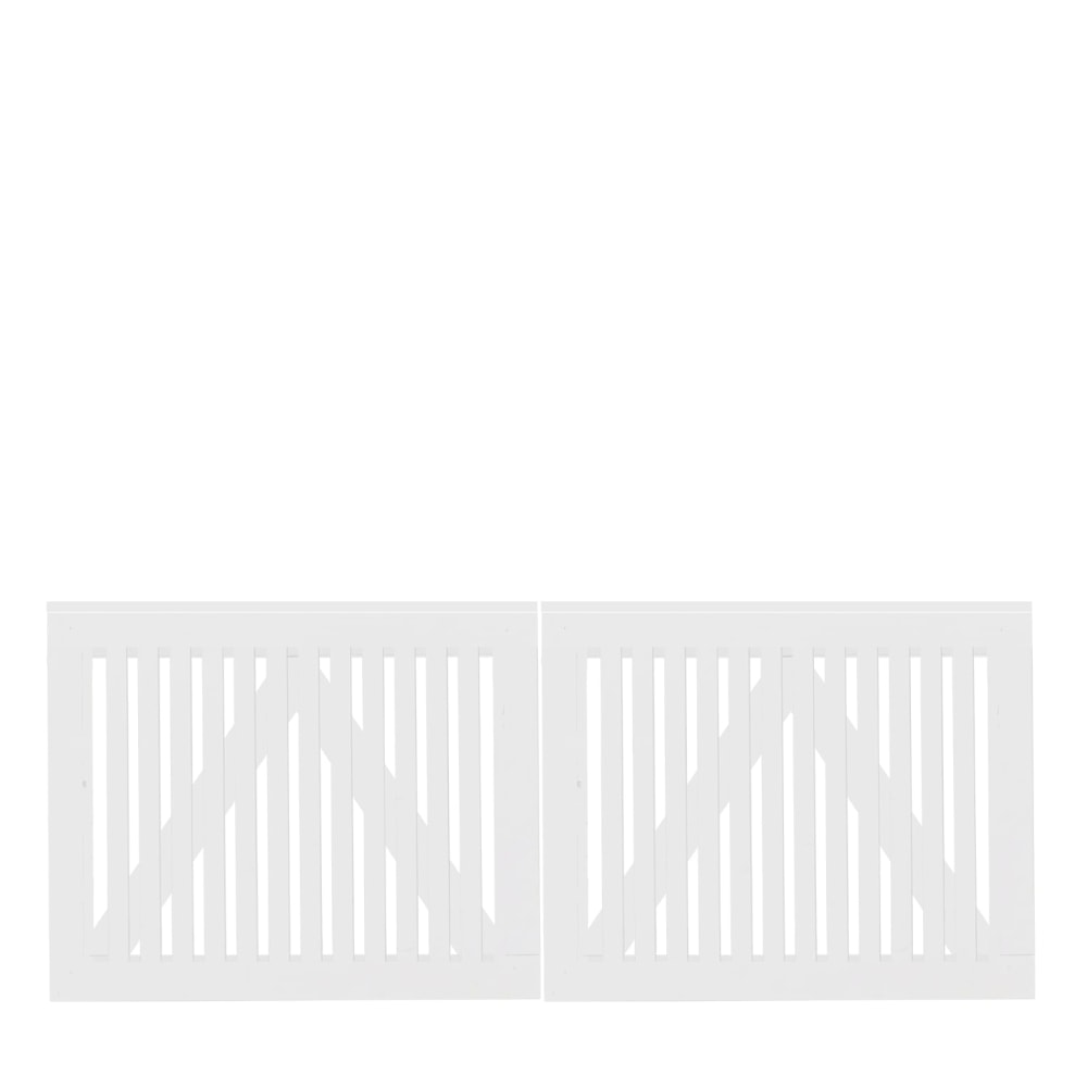 Plus Sendai dobbeltlåge grundmalet hvid Bredde 200 cm