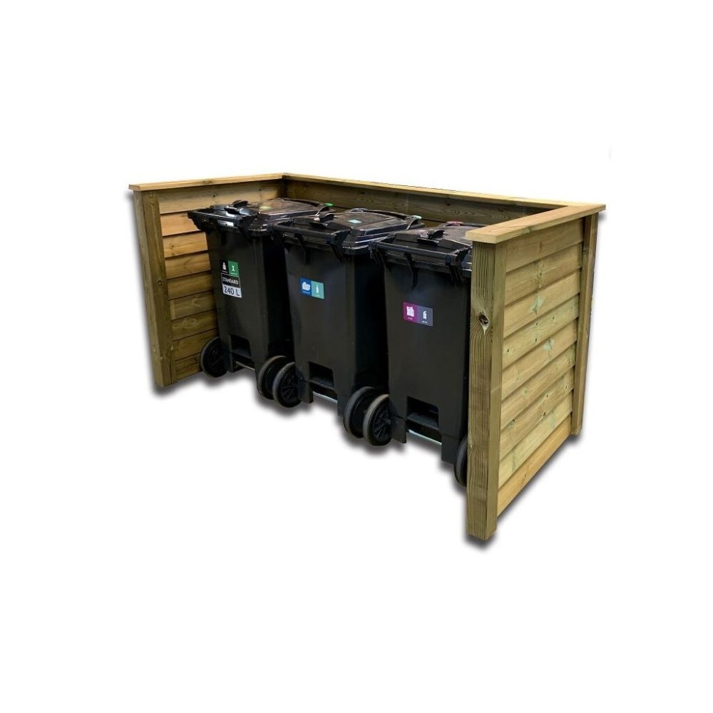 Frøslev Træ System renovationsskjuler sortmalet 225 x 103 x 120 cm