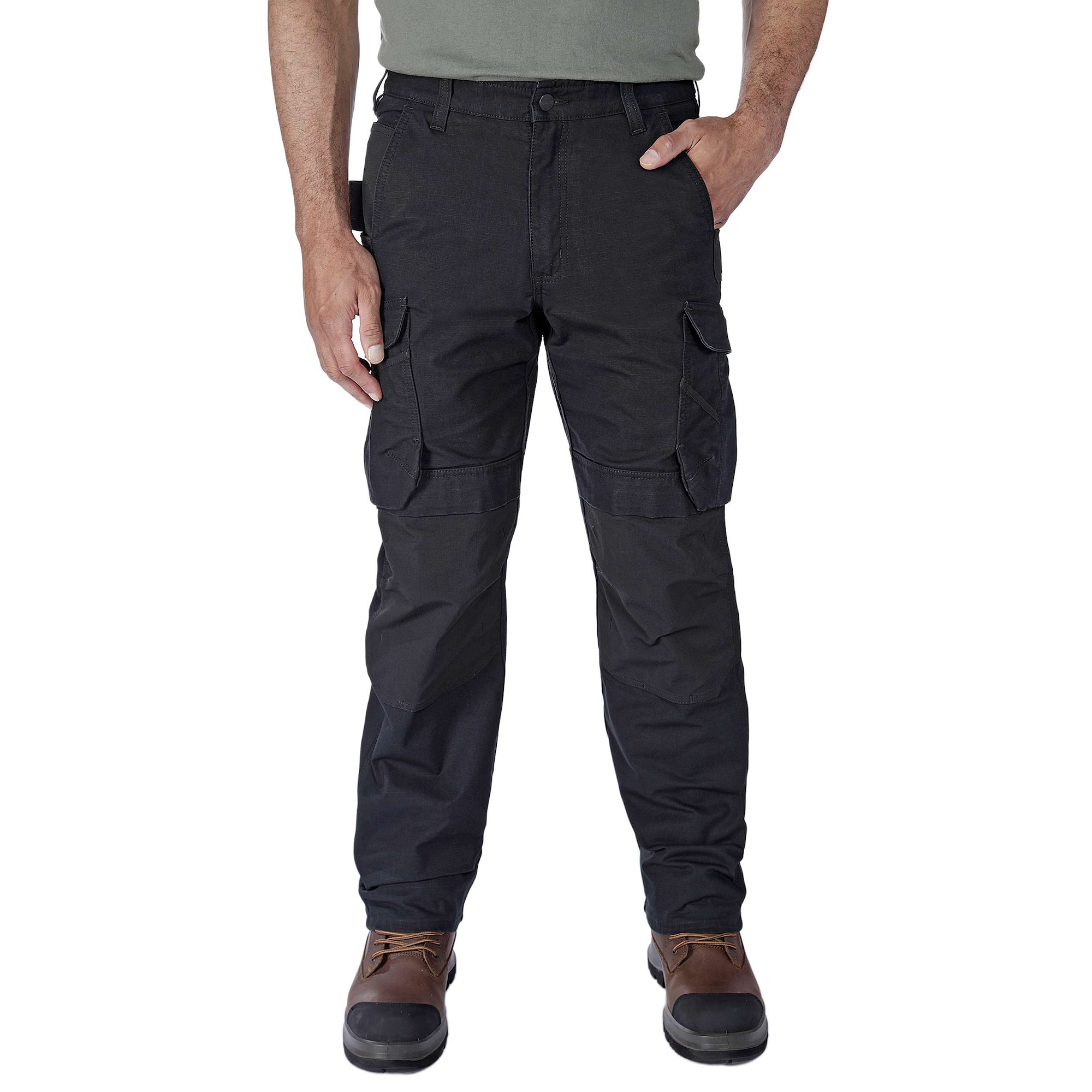Carhartt Steel Rugged Cargo Work Pants Men Black W42/L32