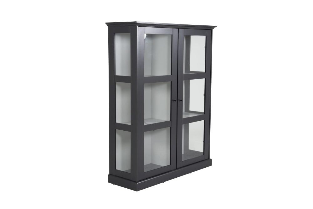 Venture Design Wave skab/glaskabinet i sort 120 x 40 x H153 cm