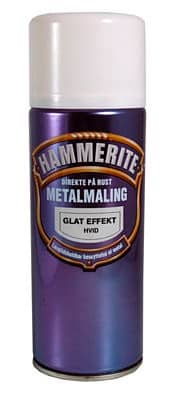 Hammerite glat effekt metalmaling i hvid.Spraydåse med 400 ml.