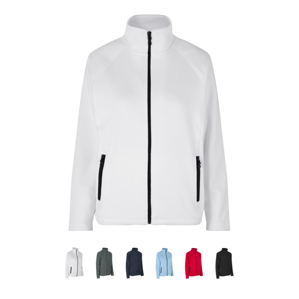 ID cardigan mikrofleece dame hvid