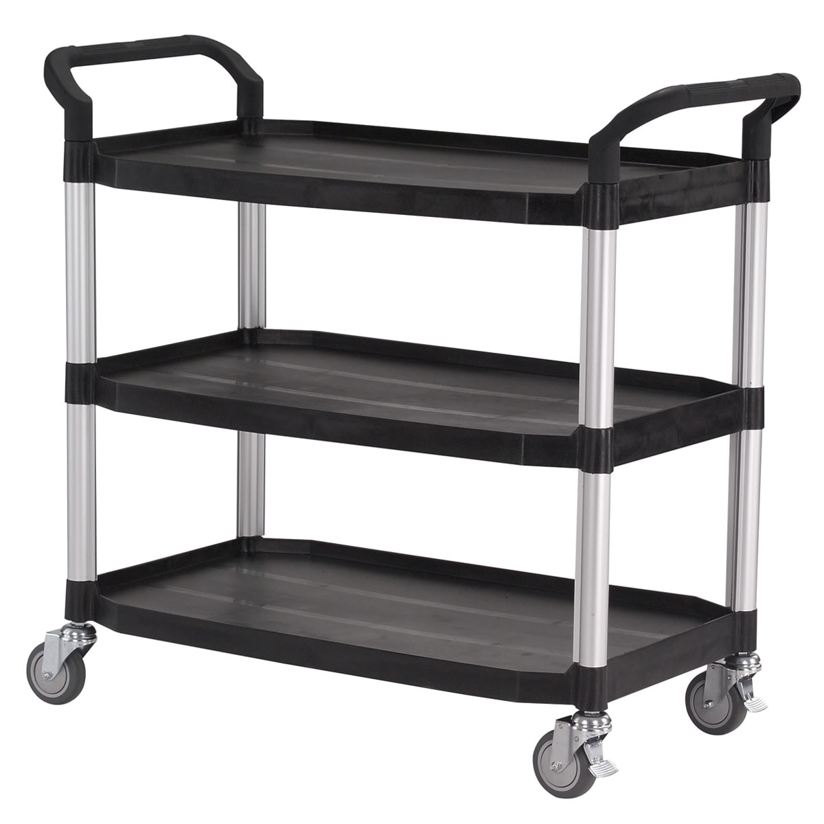 Matador serveringsvogn sort/alu 3 hylder, lang maks. 250 kg