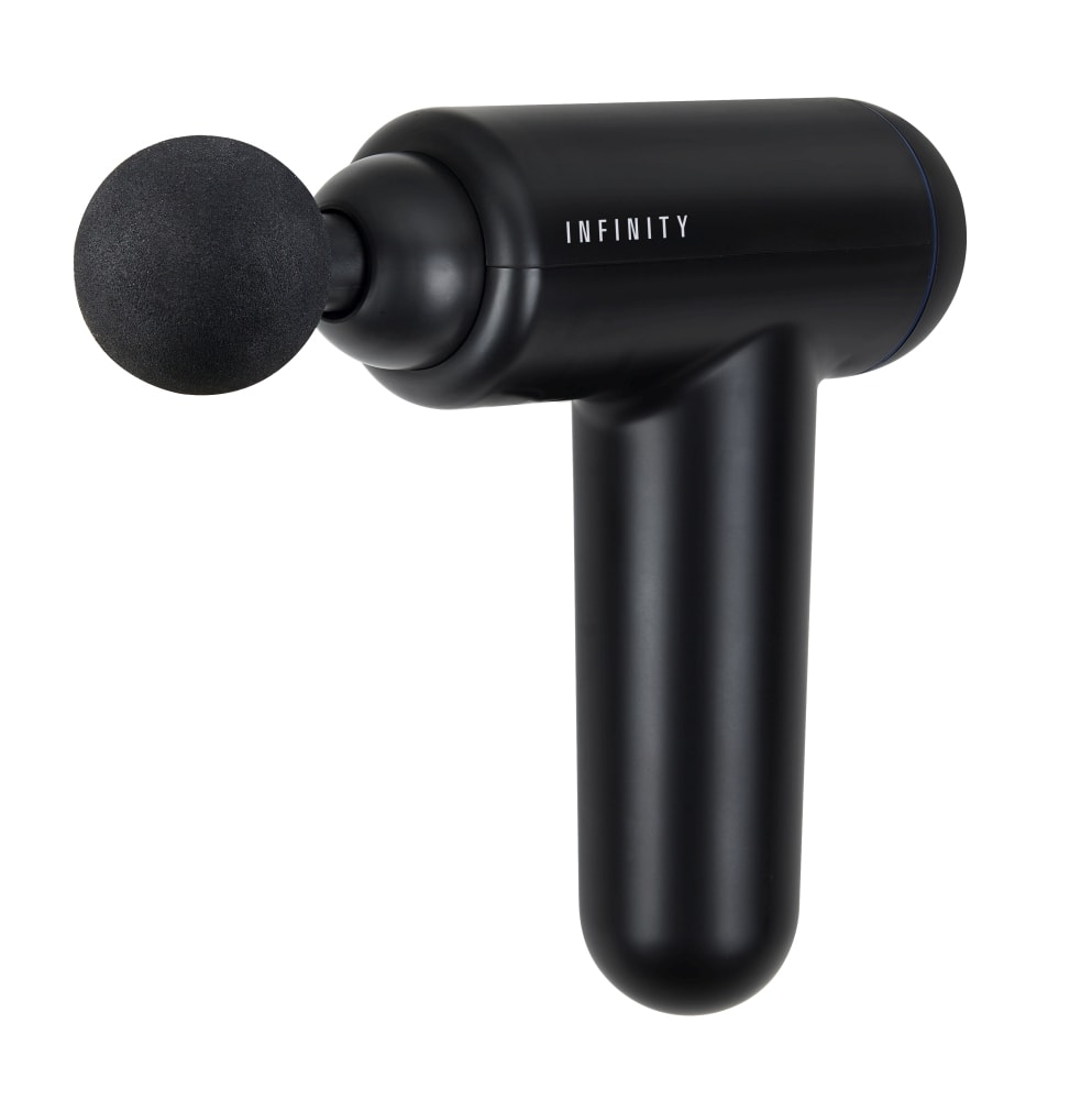 Melissa Infinity massagepistol sort, genopladelig med 4 hoveder