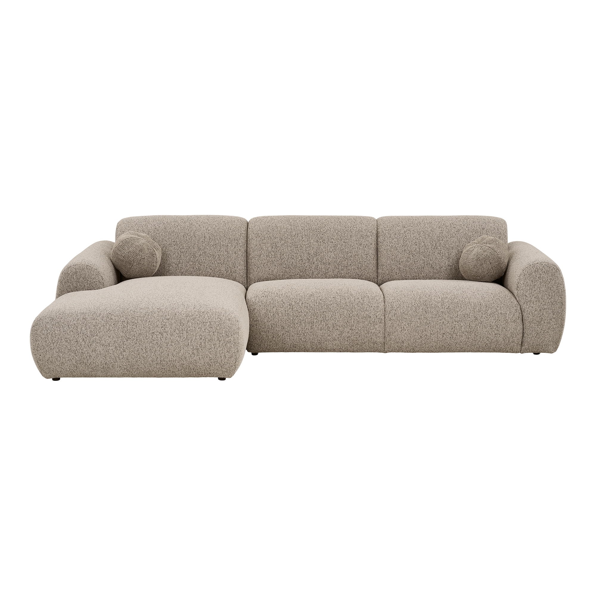 House Nordic Clyde loungesofa med 2 puder, venstrevendt, sten grå HN1405