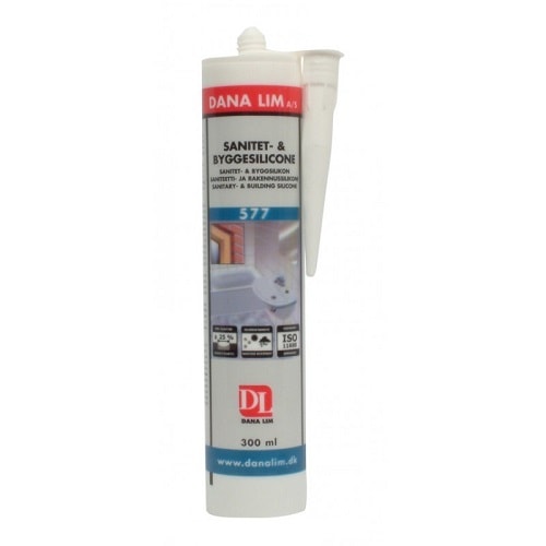 Dana sanitets og byggesilicone 577 300 ml i silkegrå
